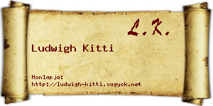 Ludwigh Kitti névjegykártya