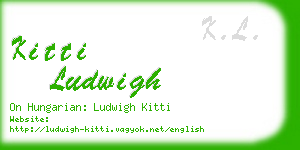 kitti ludwigh business card